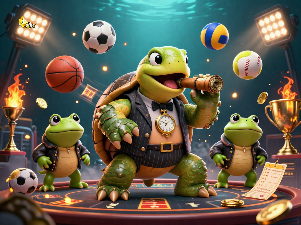 Engage with shbet, the ultimate online betting platform featuring a dynamic casino scene with a snapping turtle and bullfrog enforcers.