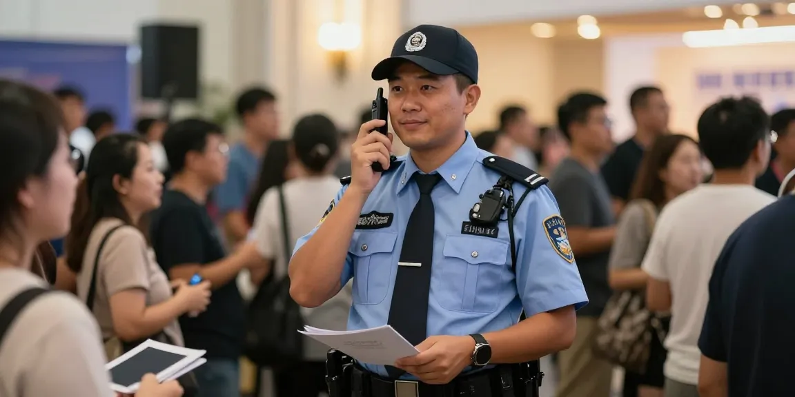 Security Guard monitoring an event, providing safety and professionalism.