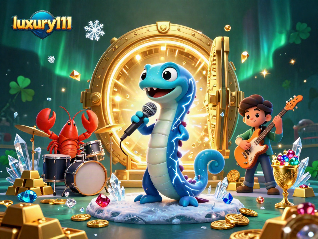 Experience the thrill of gaming excitement with luxury111 at this vibrant underwater casino scene.