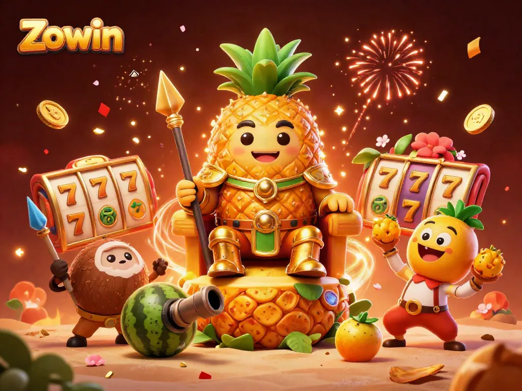 Experience exhilarating gaming action with Zowin's vibrant casino characters and dynamic elements.