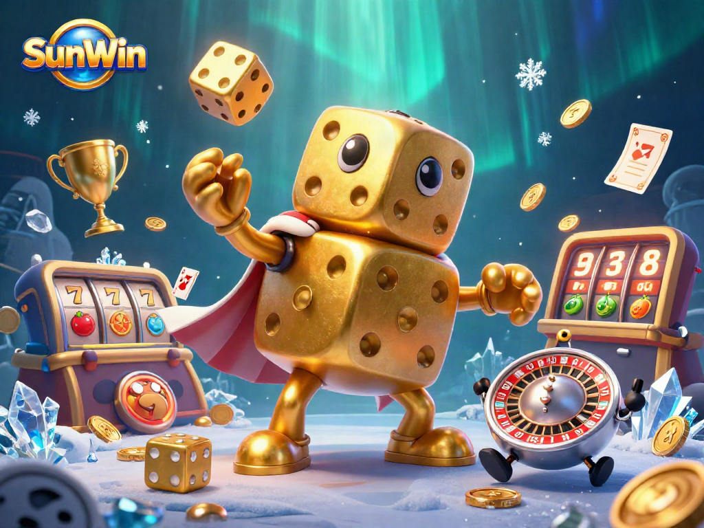SunWin engages players with thrilling slots and luck-inspired atmosphere in a vibrant 3D illustration.