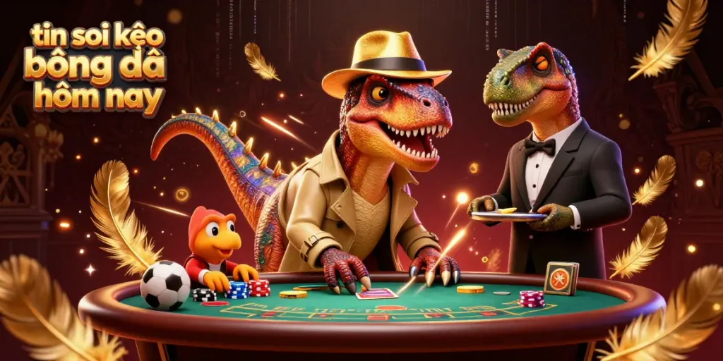 Betting excitement captured in vibrant 3D art with tin soi kèo bóng đá hôm nay characters in action.