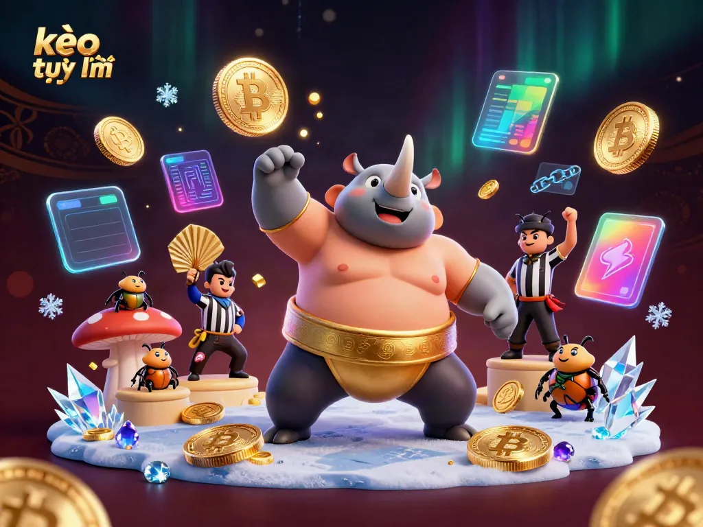 Engage in exciting kèo trực tuyến action with a dynamic 3D casino-themed scene featuring vibrant characters.