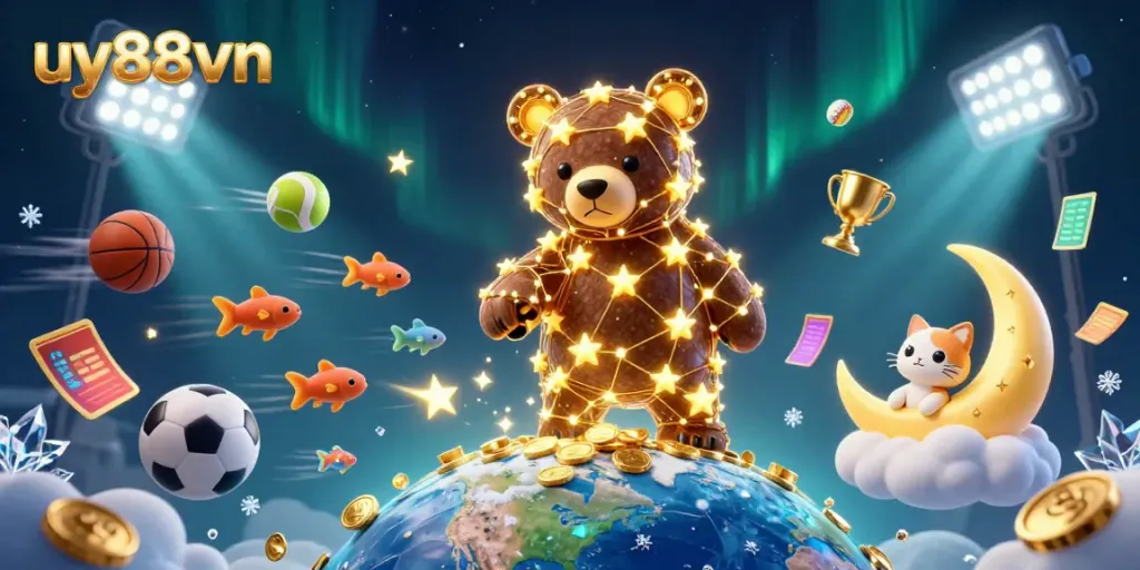 Catch exciting wins at uy88vn with vibrant 3D casino game elements and engaging characters.
