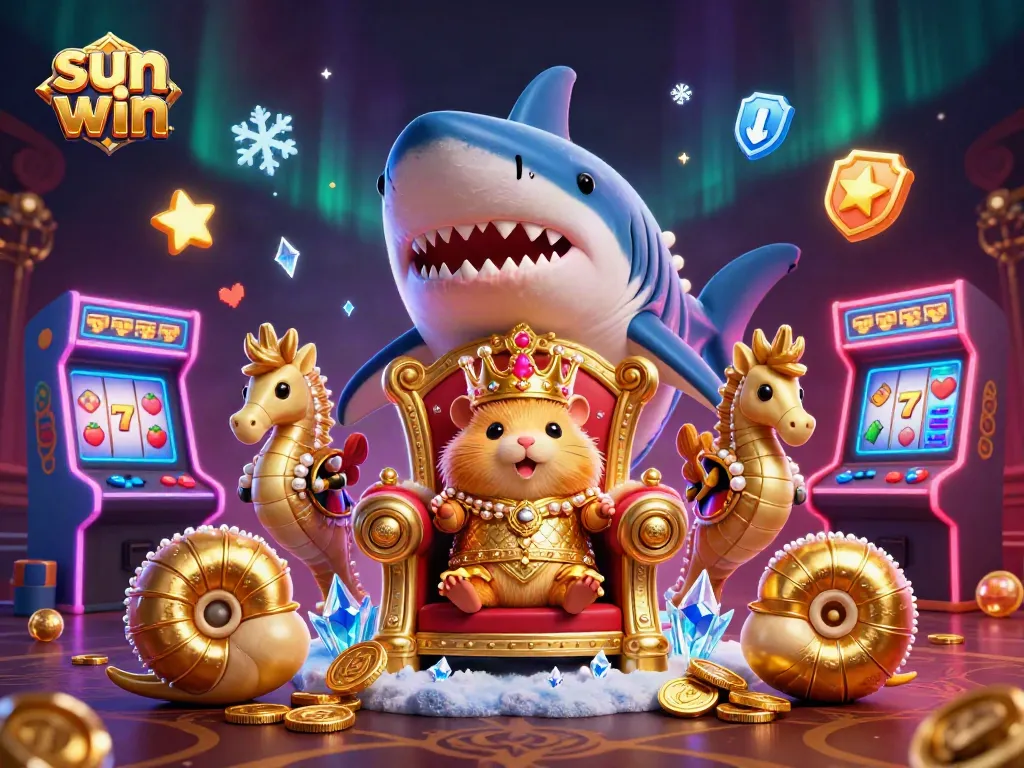 Experience the thrill of winning at sun win with vibrant 3D casino illustrations showcasing exciting game elements.