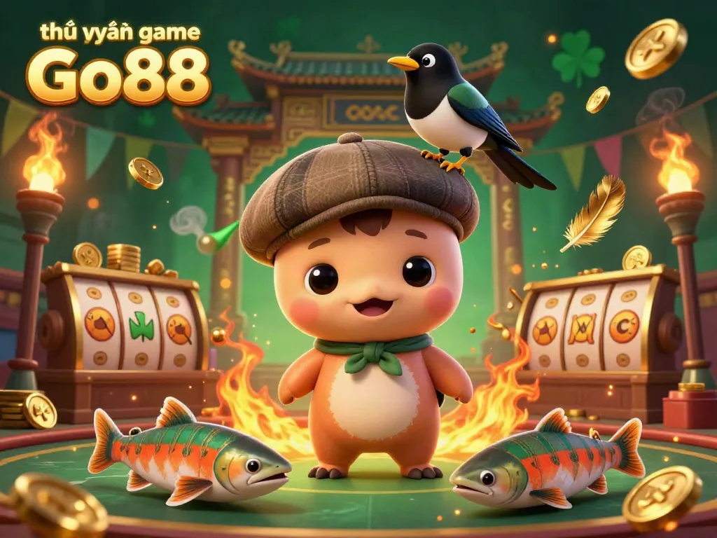 Experience dynamic gameplay in thư viện game Go88 with vibrant characters and exciting casino elements.