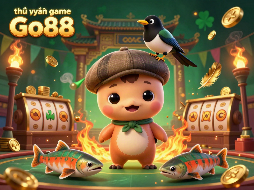 Experience dynamic gameplay in thư viện game Go88 with vibrant characters and exciting casino elements.