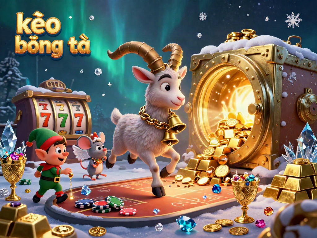 Experience thrilling gambling at kèo bóng đá with festive characters in a dynamic casino scene.