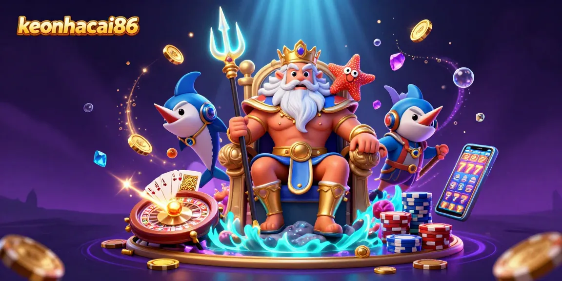 Experience the excitement of betting with keonhacai86’s dynamic scene and casino elements.