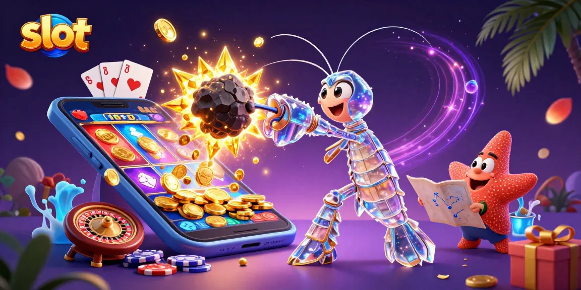 Experience thrilling slot games with vibrant characters bursting with coins and excitement