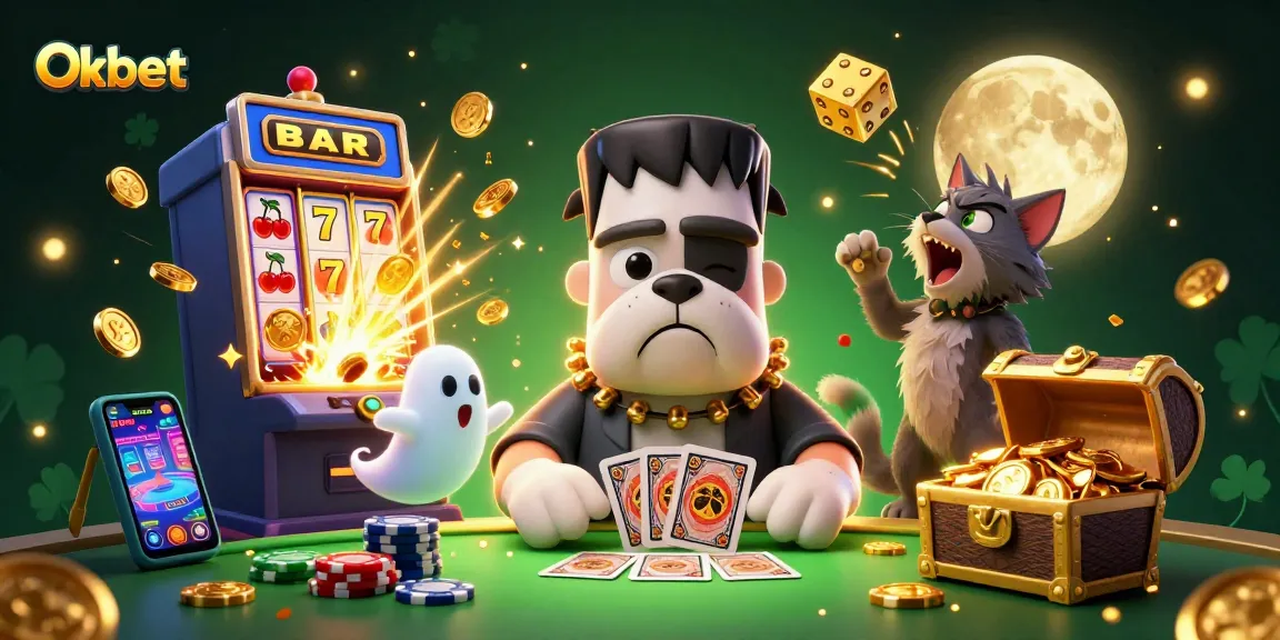 Engage in thrilling gameplay at Oxbet with cartoon characters and a jackpot slot machine bursting coins.