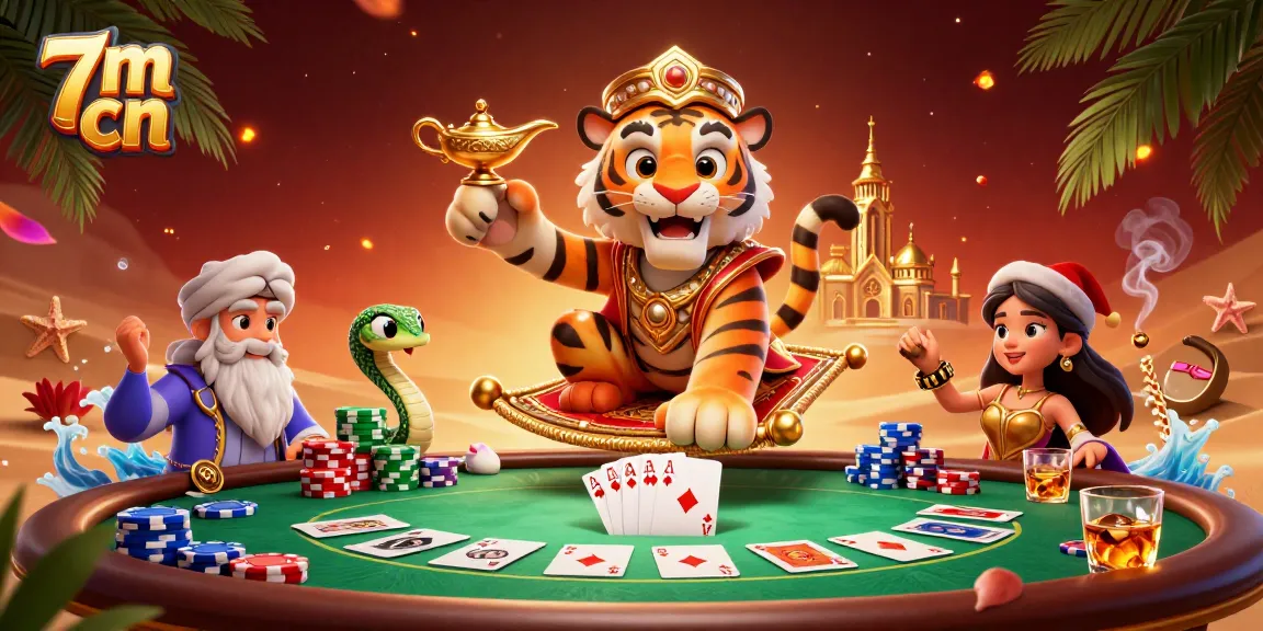 Experience thrilling action with 7m cn as the vibrant sultan and his genie navigate a dynamic poker scene.