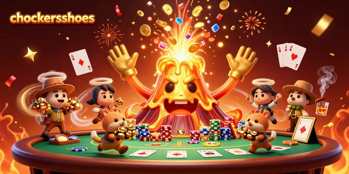Experience winning excitement with chockersshoes in a vibrant casino-themed illustration.