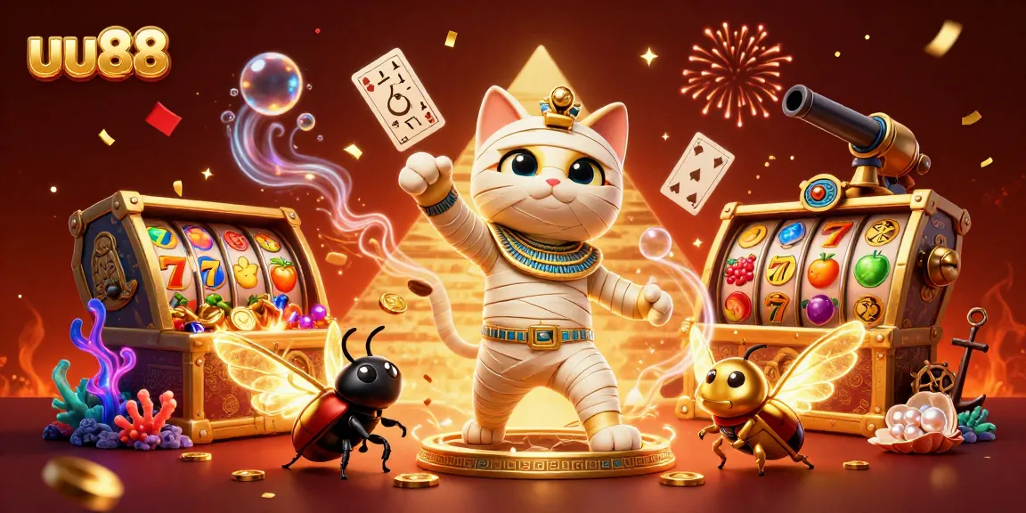 Experience thrilling wins at uu88 with an Egyptian mummy cat and treasures bursting from the casino!