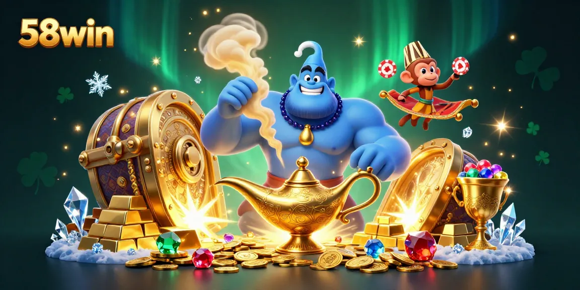 Experience thrilling action at 58win with an enchanting genie and magical treasures!