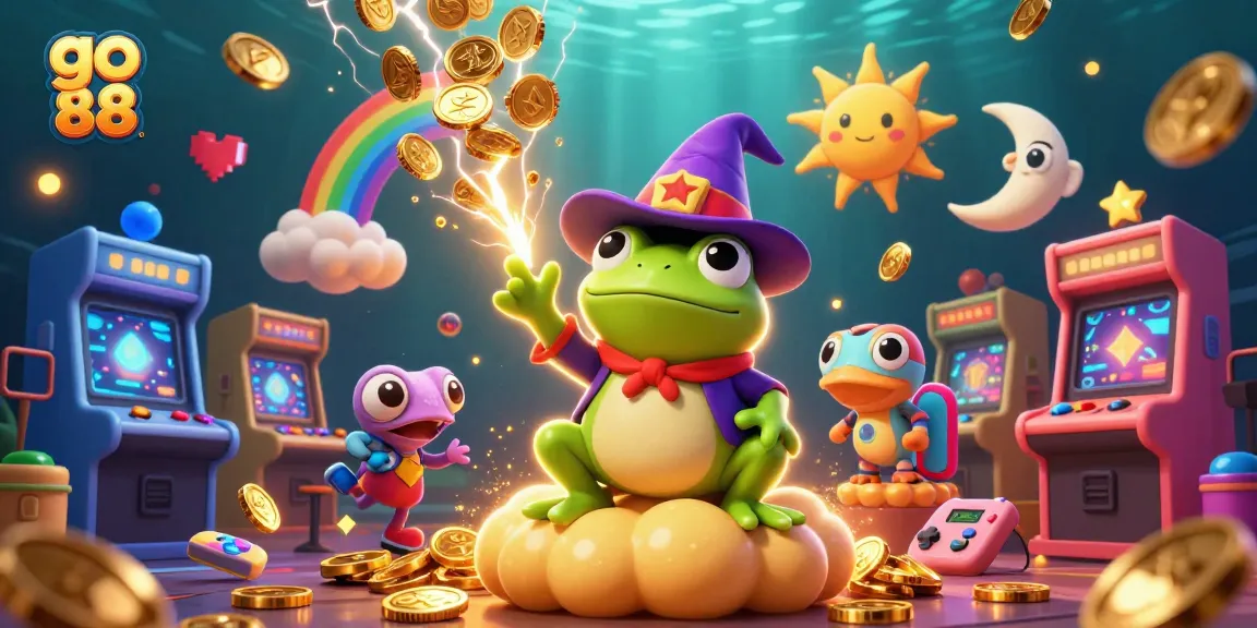 Experience the thrill at go 88 with golden coins and engaging 3D casino characters.