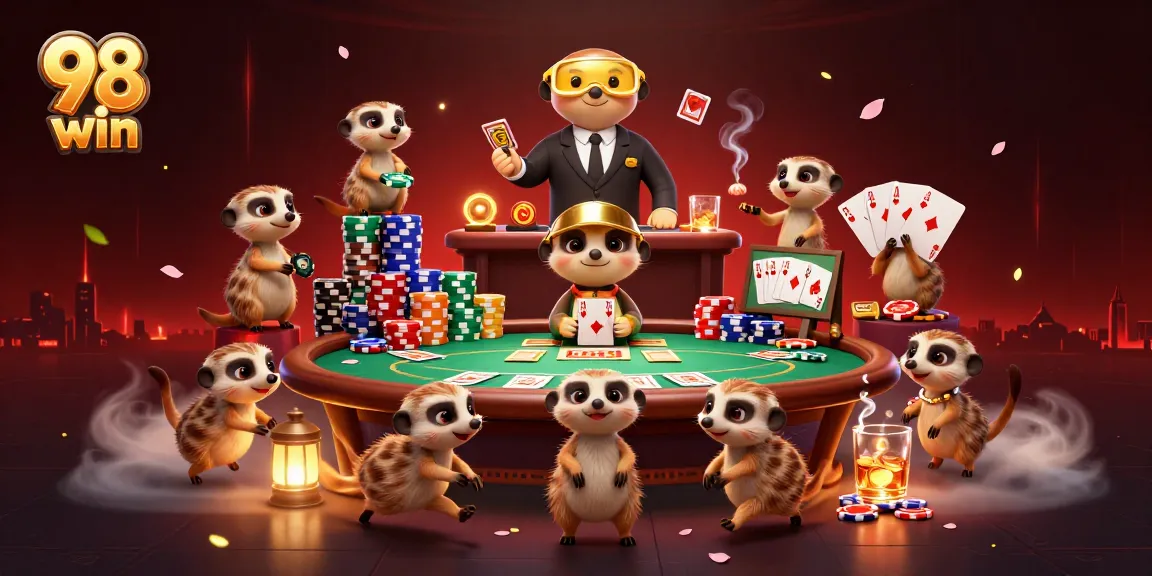 Engage with thrilling games at 98 win where meerkats run an animated casino!